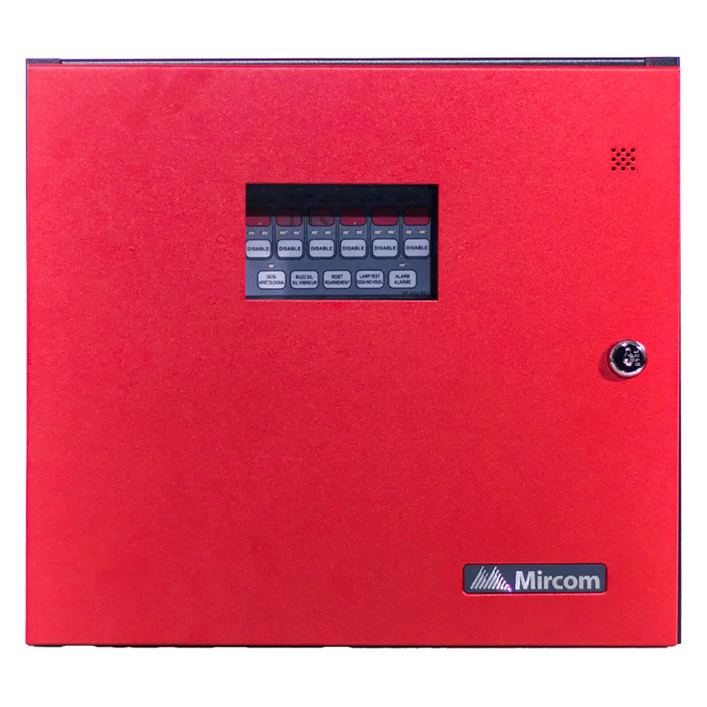 MIRCOM FA-106R Panel de Incendio de 6 zonas Convencional